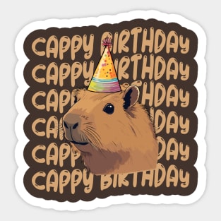 Cappy Birthday Sticker